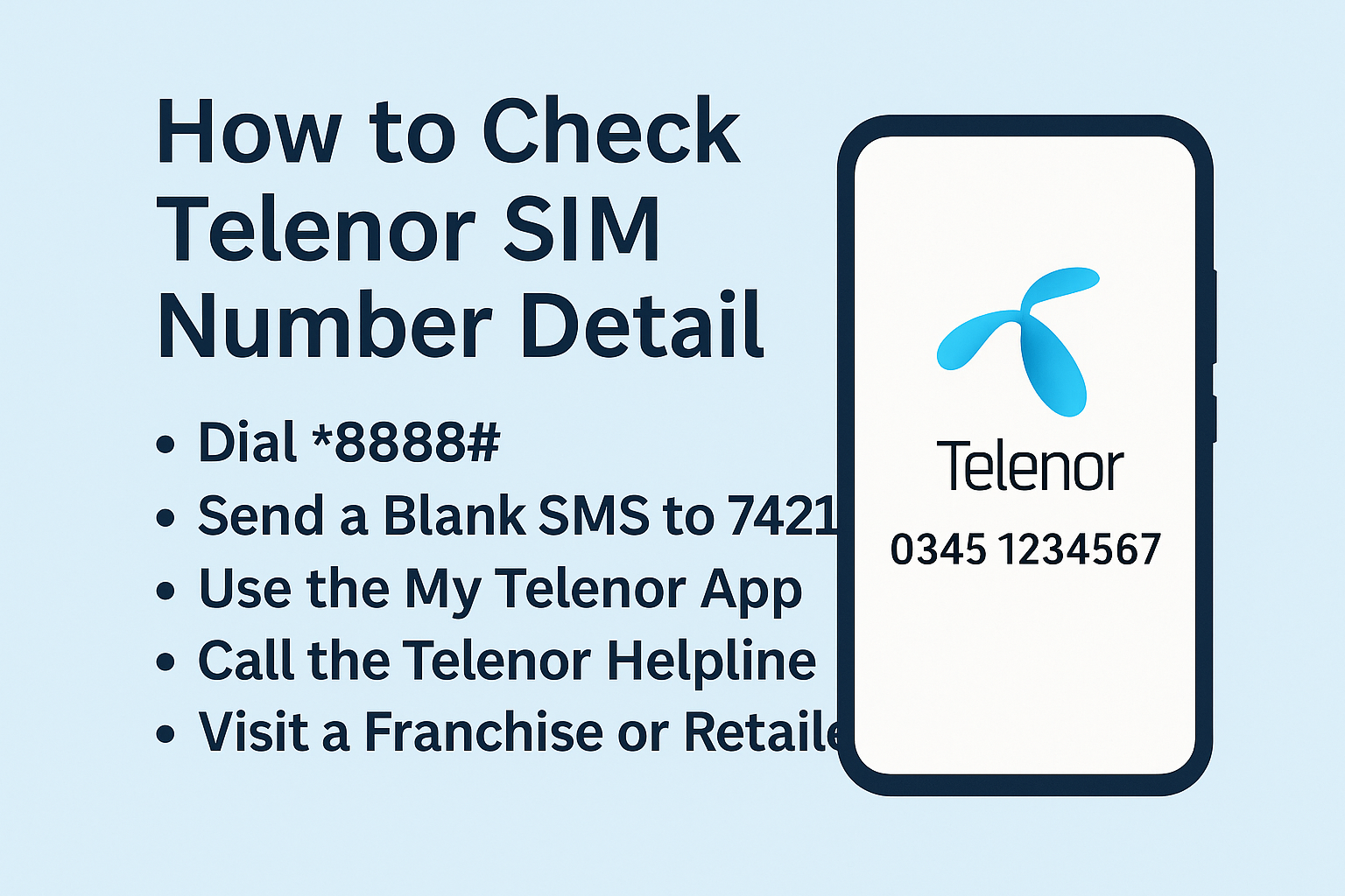 How to Check Telenor SIM Number Detail