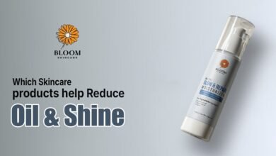 What skincare products help reduce oil and shine?